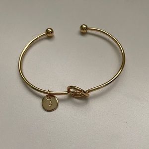 NWT Gold Bracelet with J Charm